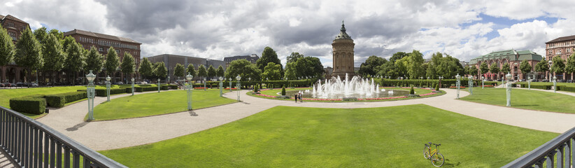 water tower in mannheim germany high definition panorama