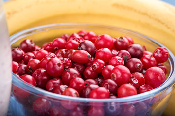 Cranberries in a bowl