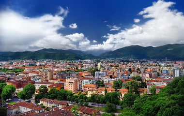 Fototapeta na wymiar City if Brescia - view from the castle (citadel) of Brescia