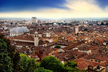 City if Brescia - view from the castle (citadel) of Brescia