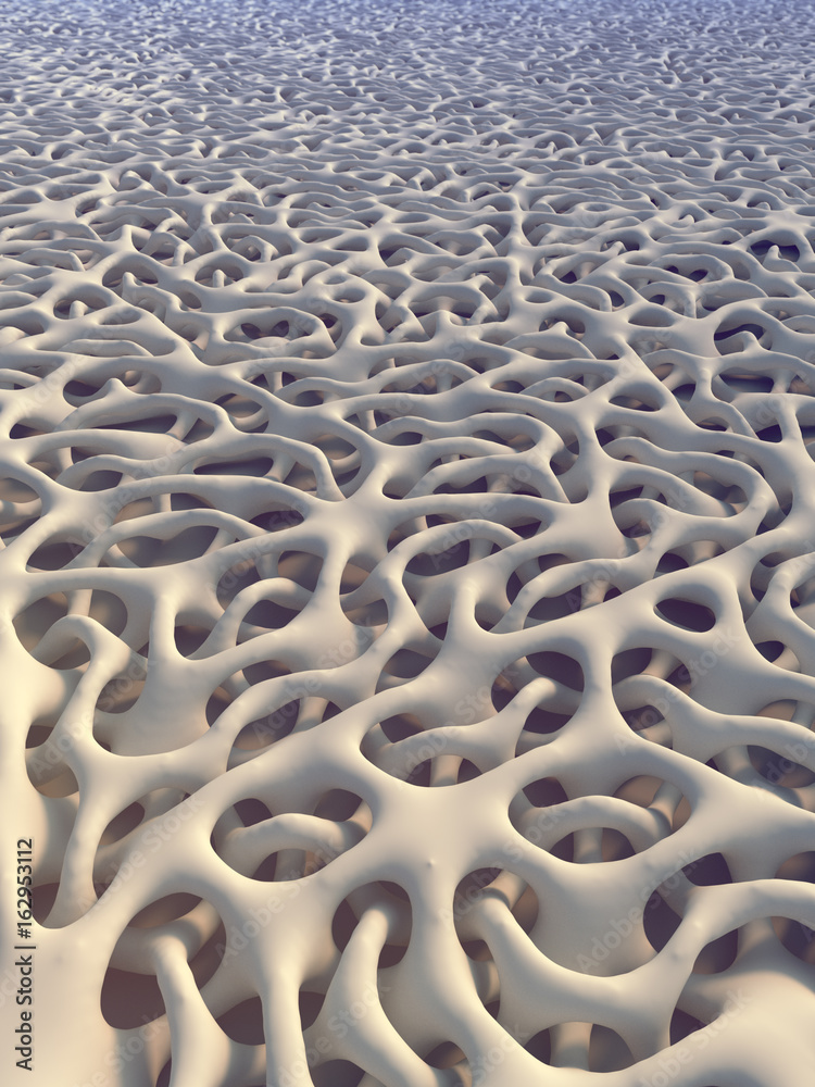 Poster Abstract geometry white pattern background. 3d rendering