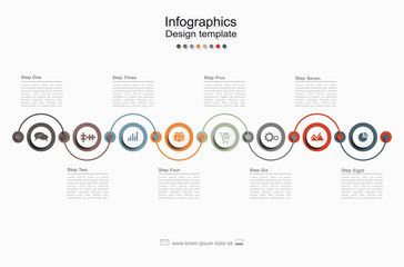Timeline design template with place for your data. Vector illustration.