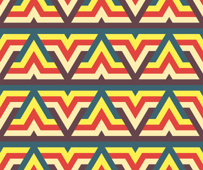 Seamless ethnic zigzag pattern background. Vector.
