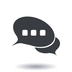 Chat Flat Icon.Badge discussion, dialogue, correspondence character.