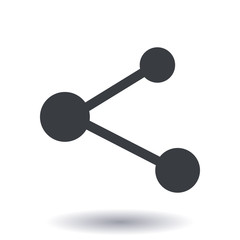 Share  sign icon. Vector of flat design style.