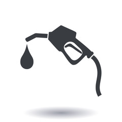 Gasoline pump nozzle sign.Gas station icon. Flat design style.