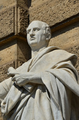 Cicero, ancient roman senator statue in front of the Old Palace of Justice in Rome