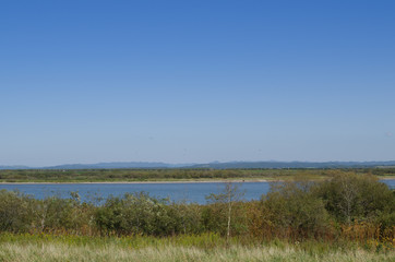 Obraz na płótnie Canvas 湖畔の風景