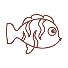 cute ornamental fish icon vector illustration design