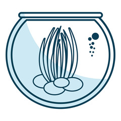 sea weed in aquarium vector illustration design