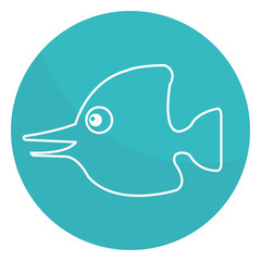cute ornamental fish icon vector illustration design