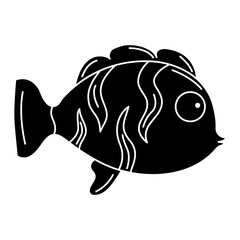 cute ornamental fish icon vector illustration design