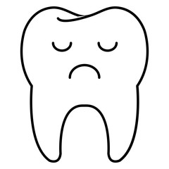 tooth character isolated icon vector illustration design