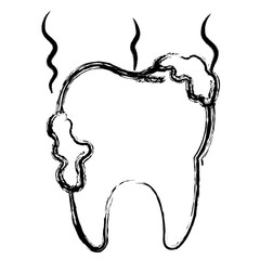 tooth dirty isolated icon vector illustration design