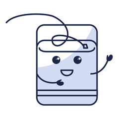 Dental Floss kawaii character vector illustration design