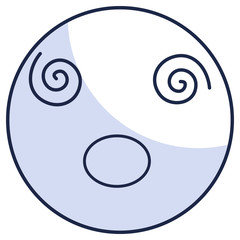 Obraz premium kawaii circle face emoticon character vector illustration design