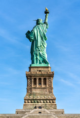 Fototapeta na wymiar The statue of Liberty on Liberty Island in New York City