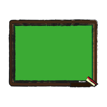 chalk board with school supply icon image