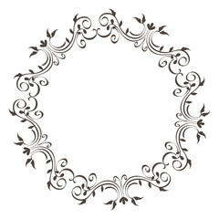 Elegant Victorian style frame vector illustration design