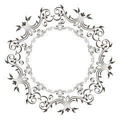 Elegant Victorian style frame vector illustration design