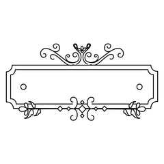 Elegant Victorian style frame vector illustration design
