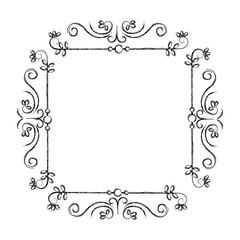 Elegant Victorian style frame vector illustration design