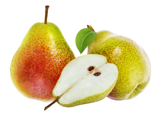Fototapeta na wymiar pears isolated on white