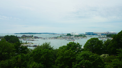 View from the hill, Kaivopuisto park