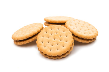 Biscuit round sandwich isolated