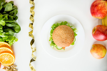 Fresh food meal preparation isolated on table