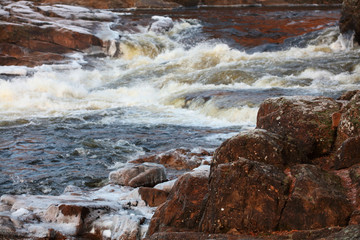 morning waterfall scene
