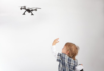 Toddler and his drone