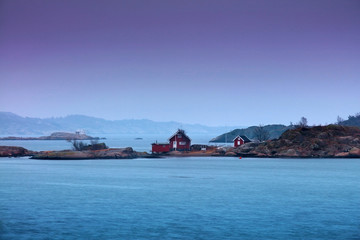 Fototapeta premium morning scene of norwegian bay