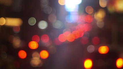 4k defocused city lights bokeh abstract motion background