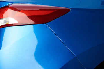 Blue car backlight  