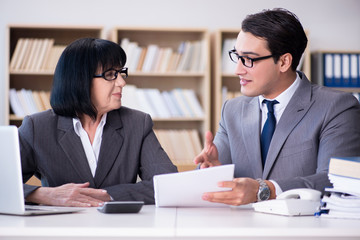 Business couple having discussion in the office