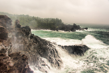 Jejudo Korea Jungmun Daepo Columnar Joints