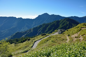 Fototapeta na wymiar Mountains and clouds,Hehuan Mountain,Taiwan.Photo taken on:June 29,2017