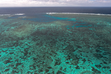 Aerial view of the Great Barrier Reef - Agincourt Reefs, Australia