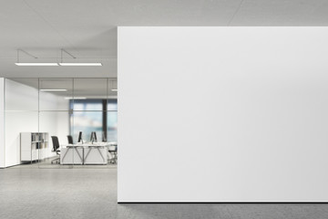 Blank wall in modern office - obrazy, fototapety, plakaty