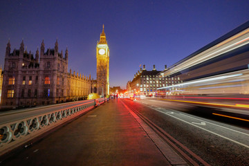 Fototapeta premium Big Ben and Westminster abbey in London, England