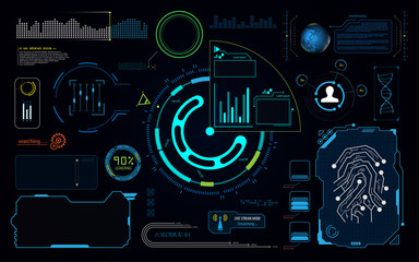 hud gui user interface system security virtual concept background