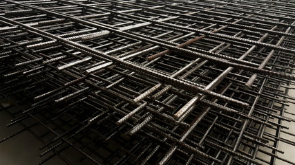 Reinforcement steel mesh background