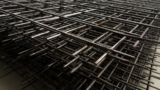 Reinforcement steel mesh background