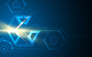 hexagon hi tech futuristic telecommunications concept background