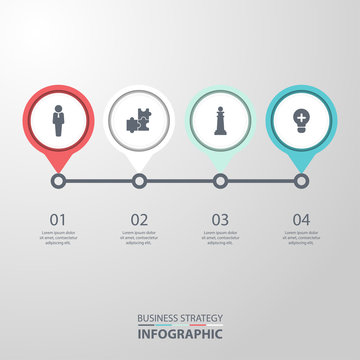 Basic Business Infographics design template illustration