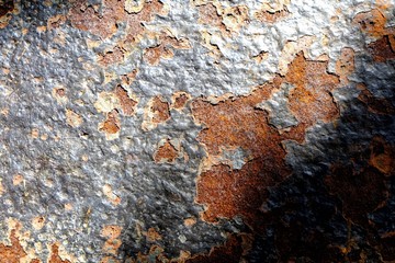 Light Beam on Rusty Metal Background.