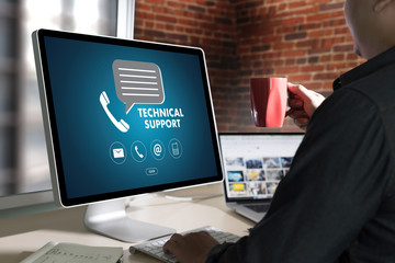 SUPPORT technology and  internet and networking businessman team Group concept