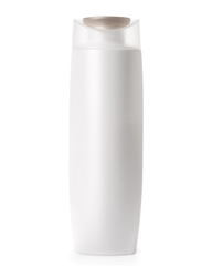 White shampoo bottle., Isolated on a white background.