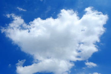 Beautiful White Cloud with Blue Sky Background.